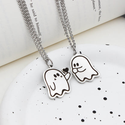 Halloween Couple's Love Ghost Necklace