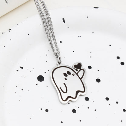 Halloween Couple's Love Ghost Necklace