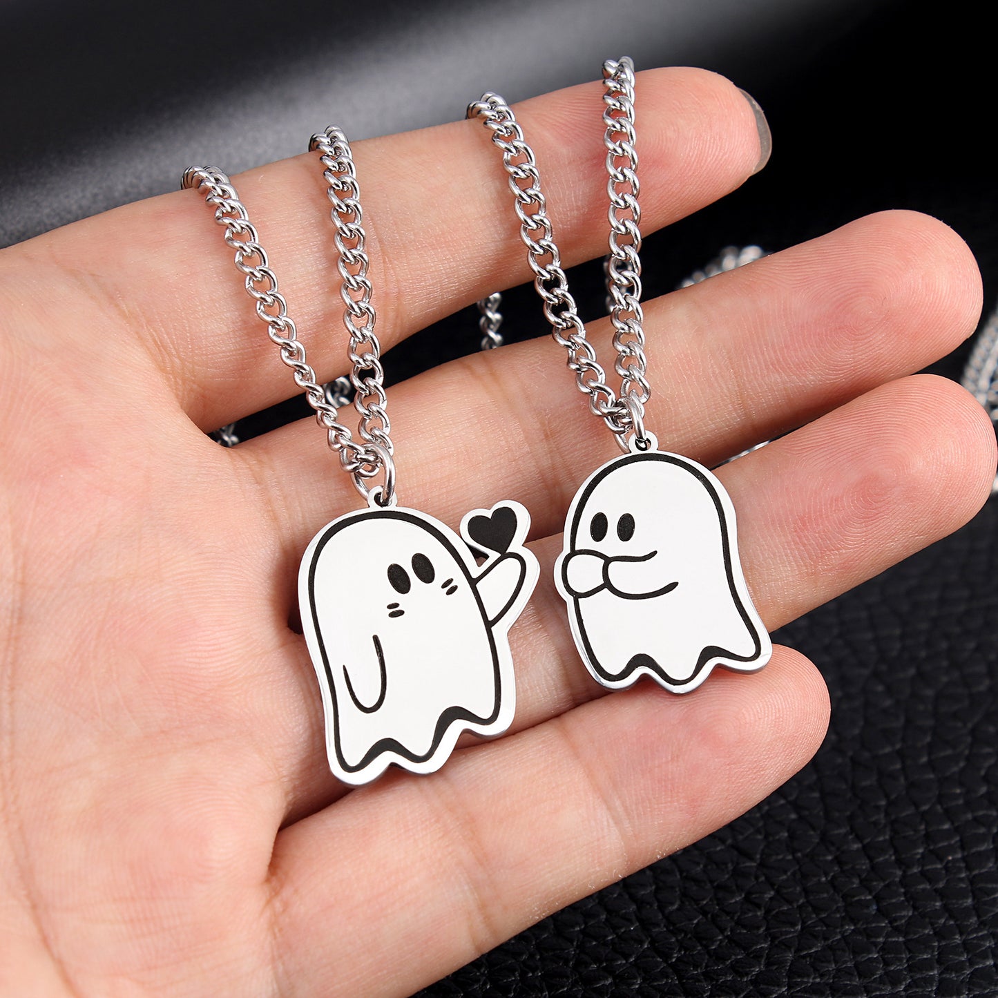 Halloween Couple's Love Ghost Necklace