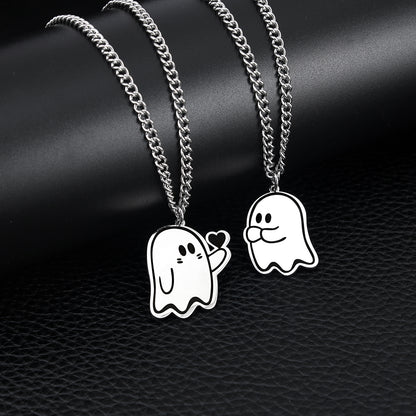 Halloween Couple's Love Ghost Necklace