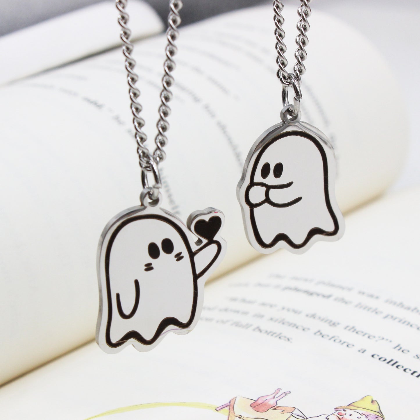 Halloween Couple's Love Ghost Necklace